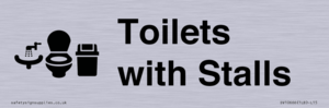 Toilets: Stalls and Wash Basin with Sanitary Bin